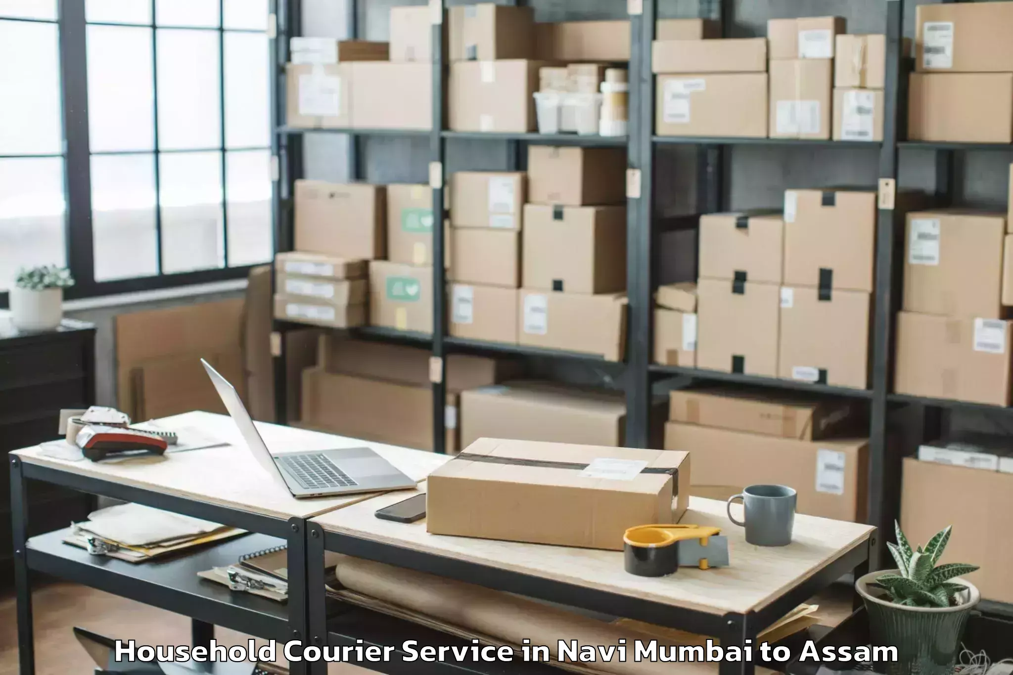 Reliable Navi Mumbai to Kalgachia Household Courier